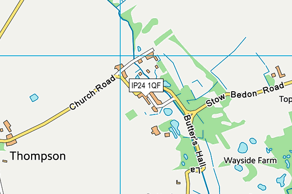 IP24 1QF map - OS VectorMap District (Ordnance Survey)