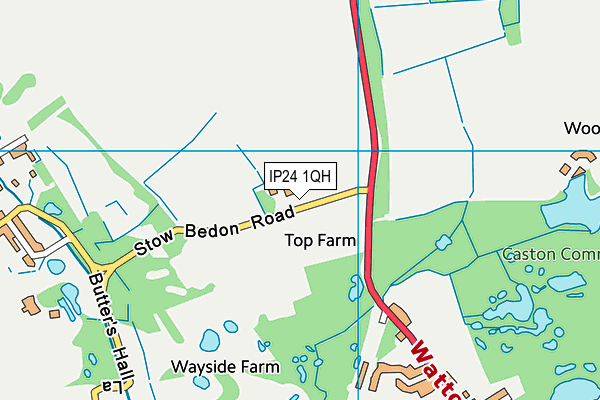 IP24 1QH map - OS VectorMap District (Ordnance Survey)