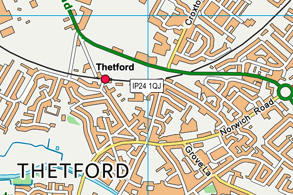 IP24 1QJ map - OS VectorMap District (Ordnance Survey)