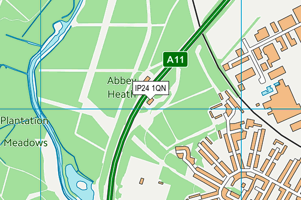 IP24 1QN map - OS VectorMap District (Ordnance Survey)