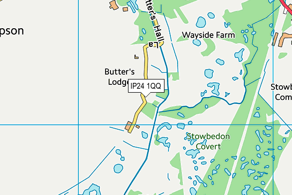 IP24 1QQ map - OS VectorMap District (Ordnance Survey)