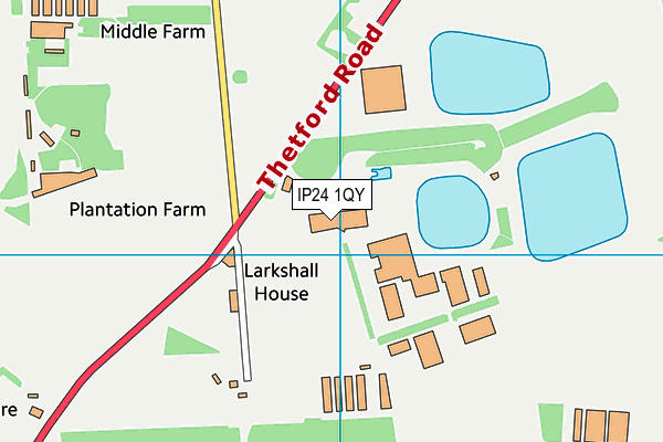 IP24 1QY map - OS VectorMap District (Ordnance Survey)