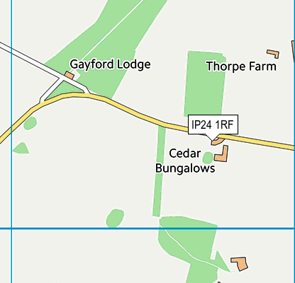 IP24 1RF map - OS VectorMap District (Ordnance Survey)