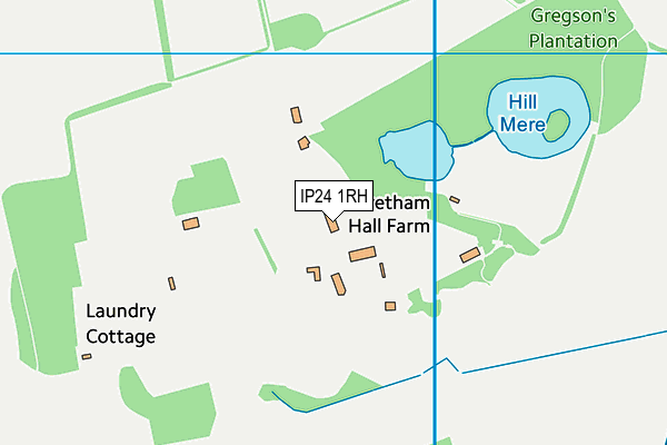 IP24 1RH map - OS VectorMap District (Ordnance Survey)