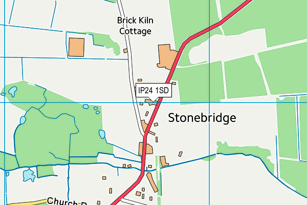 IP24 1SD map - OS VectorMap District (Ordnance Survey)