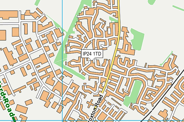 IP24 1TD map - OS VectorMap District (Ordnance Survey)