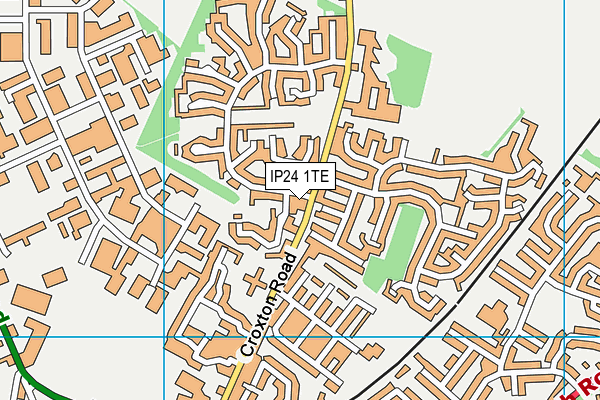 IP24 1TE map - OS VectorMap District (Ordnance Survey)