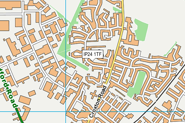 IP24 1TF map - OS VectorMap District (Ordnance Survey)