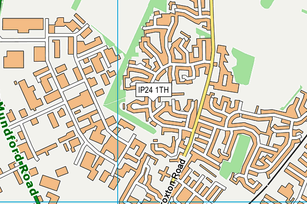 IP24 1TH map - OS VectorMap District (Ordnance Survey)