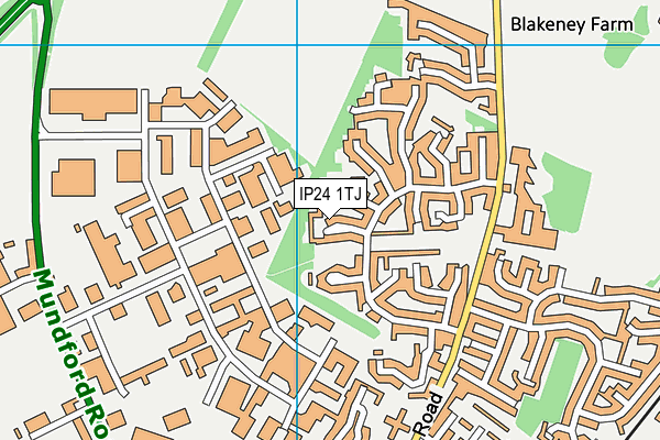 IP24 1TJ map - OS VectorMap District (Ordnance Survey)