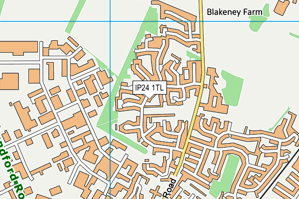 IP24 1TL map - OS VectorMap District (Ordnance Survey)