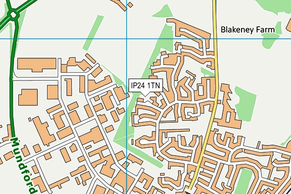 IP24 1TN map - OS VectorMap District (Ordnance Survey)