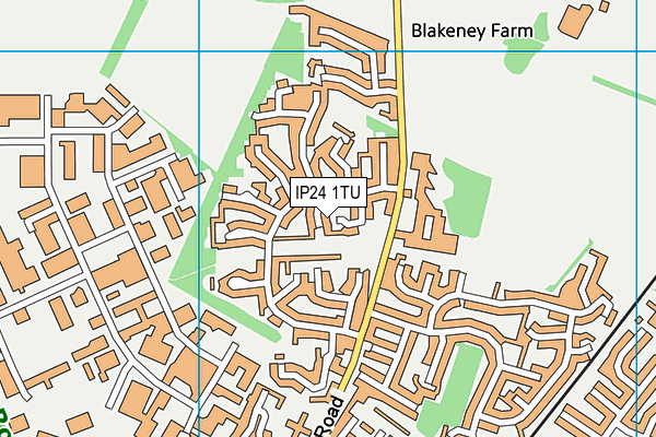 IP24 1TU map - OS VectorMap District (Ordnance Survey)