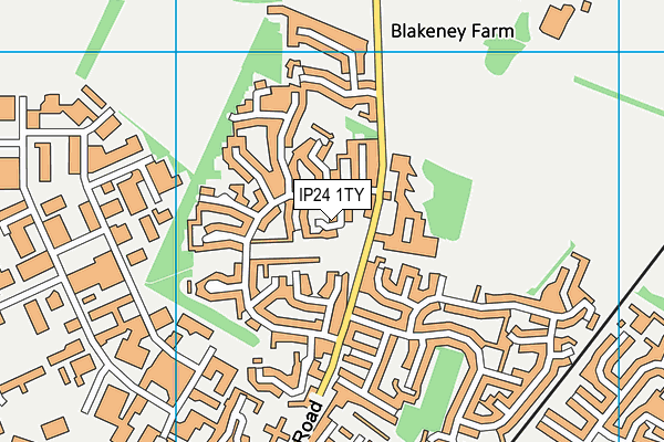 IP24 1TY map - OS VectorMap District (Ordnance Survey)