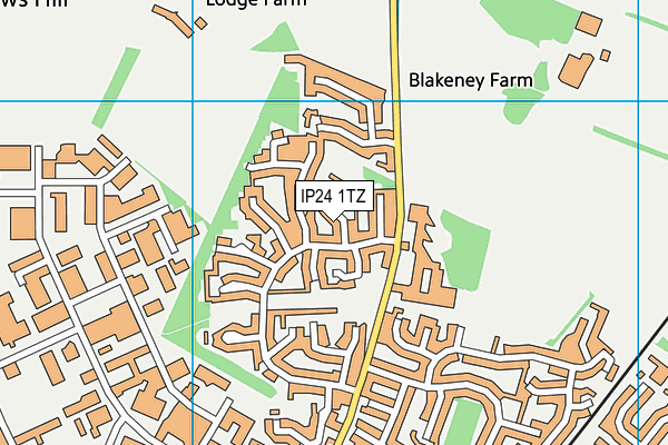 IP24 1TZ map - OS VectorMap District (Ordnance Survey)