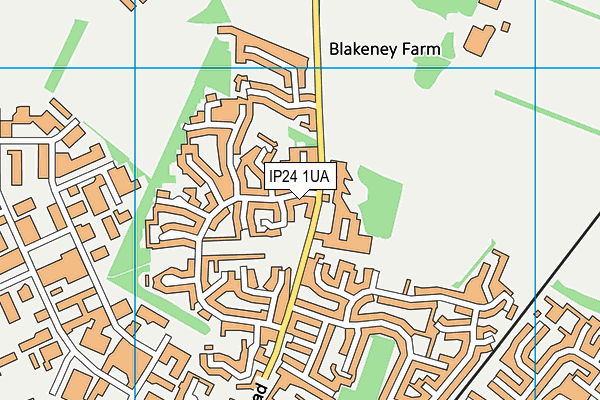 IP24 1UA map - OS VectorMap District (Ordnance Survey)