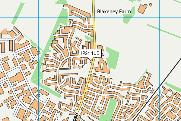 IP24 1UD map - OS VectorMap District (Ordnance Survey)