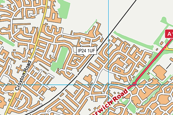 IP24 1UF map - OS VectorMap District (Ordnance Survey)
