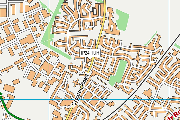 IP24 1UH map - OS VectorMap District (Ordnance Survey)