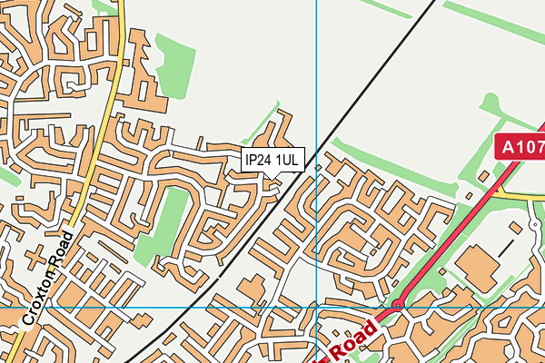 IP24 1UL map - OS VectorMap District (Ordnance Survey)