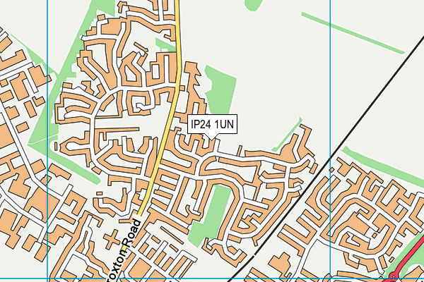 IP24 1UN map - OS VectorMap District (Ordnance Survey)