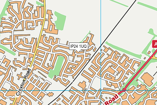 IP24 1UQ map - OS VectorMap District (Ordnance Survey)