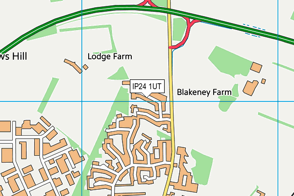 IP24 1UT map - OS VectorMap District (Ordnance Survey)