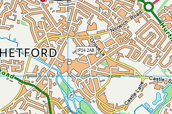 IP24 2AB map - OS VectorMap District (Ordnance Survey)