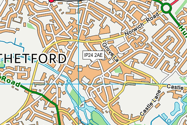 IP24 2AE map - OS VectorMap District (Ordnance Survey)