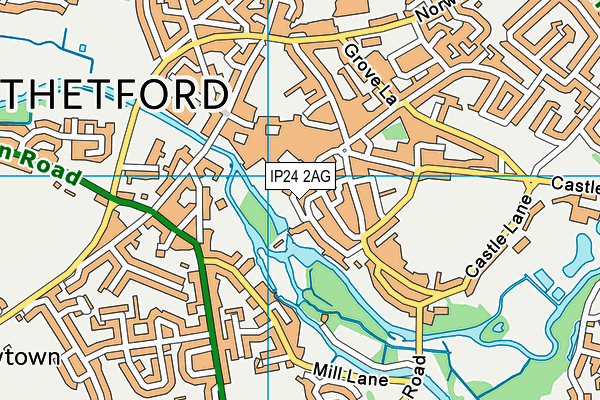 IP24 2AG map - OS VectorMap District (Ordnance Survey)