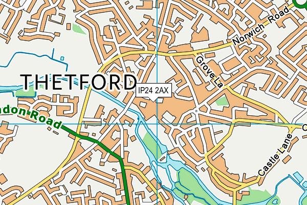 IP24 2AX map - OS VectorMap District (Ordnance Survey)