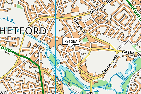 IP24 2BA map - OS VectorMap District (Ordnance Survey)