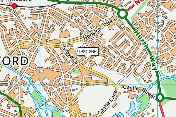 IP24 2BP map - OS VectorMap District (Ordnance Survey)