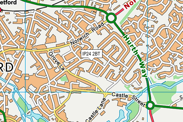 IP24 2BT map - OS VectorMap District (Ordnance Survey)