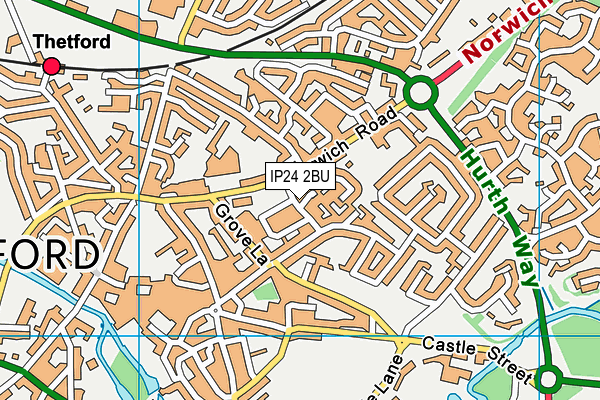 IP24 2BU map - OS VectorMap District (Ordnance Survey)