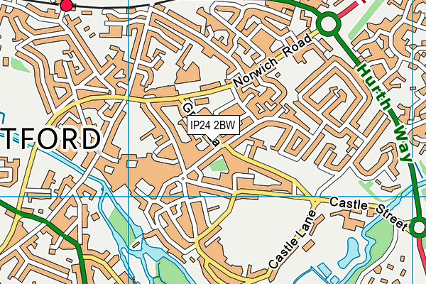 IP24 2BW map - OS VectorMap District (Ordnance Survey)