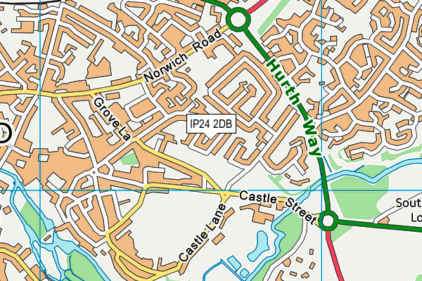 IP24 2DB map - OS VectorMap District (Ordnance Survey)