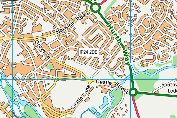 IP24 2DE map - OS VectorMap District (Ordnance Survey)