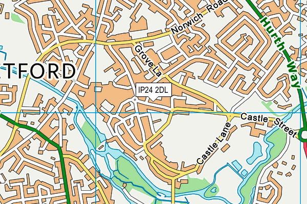 IP24 2DL map - OS VectorMap District (Ordnance Survey)