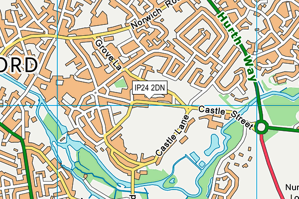 IP24 2DN map - OS VectorMap District (Ordnance Survey)