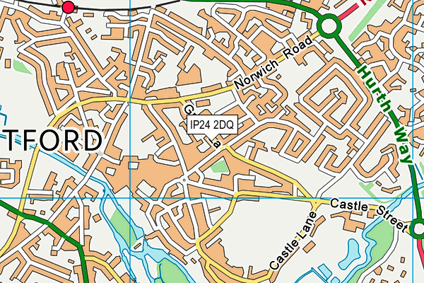 IP24 2DQ map - OS VectorMap District (Ordnance Survey)