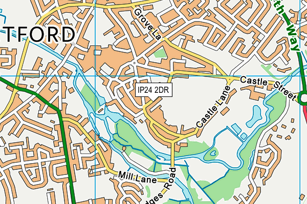 IP24 2DR map - OS VectorMap District (Ordnance Survey)