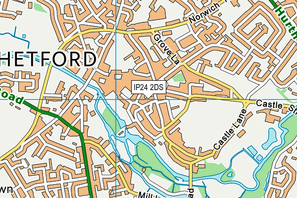 IP24 2DS map - OS VectorMap District (Ordnance Survey)