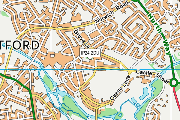 IP24 2DU map - OS VectorMap District (Ordnance Survey)