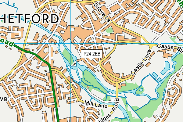 IP24 2EB map - OS VectorMap District (Ordnance Survey)