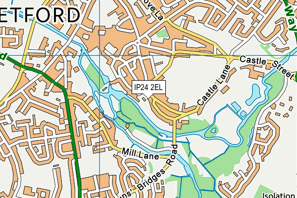 IP24 2EL map - OS VectorMap District (Ordnance Survey)