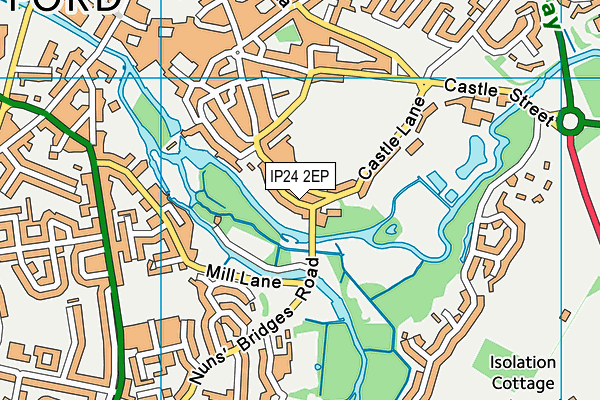 IP24 2EP map - OS VectorMap District (Ordnance Survey)