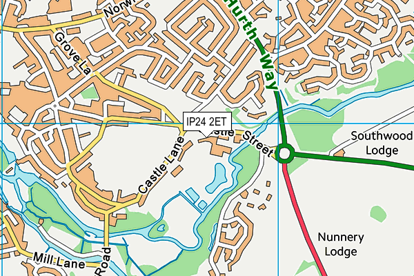 IP24 2ET map - OS VectorMap District (Ordnance Survey)