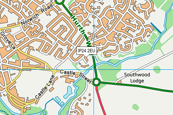 IP24 2EU map - OS VectorMap District (Ordnance Survey)