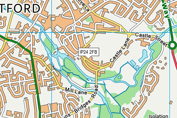 IP24 2FB map - OS VectorMap District (Ordnance Survey)